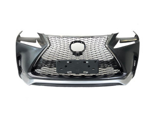 Бампер передний F-Sport Lexus NX 2014-2016 (бампер, юбка, решетка, хром)
