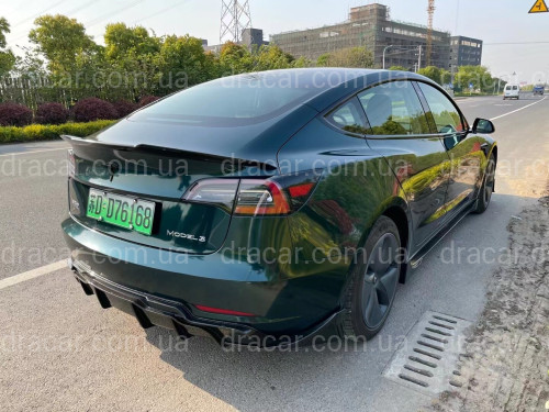 Спойлер лип багажника Tesla model 3 2017-  ABS пластик, цвет черный глянец артикул 7884