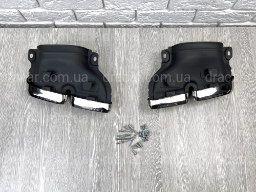 Насадки на выхлопные трубы AMG C63 Mercedes Benz С Class W205 2014-2018 хром артикул 7882