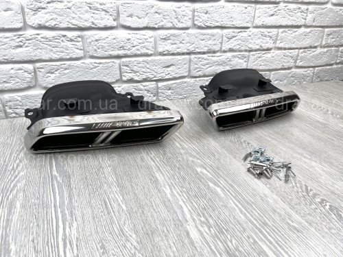 Насадки на выхлопные трубы AMG С63S Mercedes Benz С Class W205 2014-2018 артикул 7879