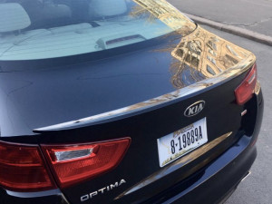 Спойлер лип на багажник Kia Optima 2014-2015 ABS пластик под покраску