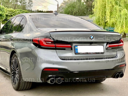 Спойлер лип M5 стиль BMW 5 series G30 2017- ABS пластик, черный глянец артикул 7909
