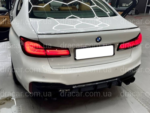 Спойлер лип M5 стиль BMW 5 series G30 2017- ABS пластик, черный глянец артикул 7909