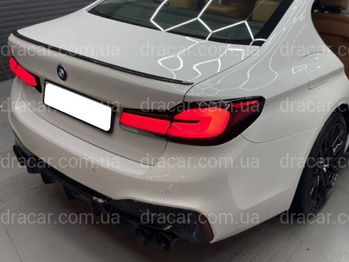 Спойлер лип M5 стиль BMW 5 series G30 2017- ABS пластик, черный глянец артикул 7909