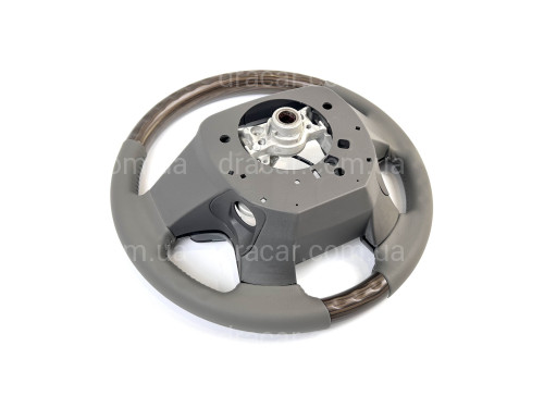 Руль в сборе серый со светлым деревом Toyota Land Cruiser 200 / Prado 150 артикул 7934