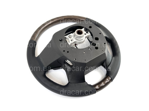 Руль в сборе черный с темным деревом Toyota Land Cruiser 200 / Prado 150 артикул 7935