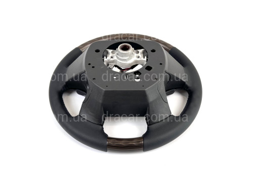 Руль в сборе черный с темным деревом Toyota Land Cruiser 200 / Prado 150 артикул 7935