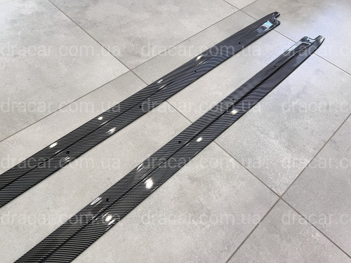 Лезвия под пороги M-Perfomance BMW X5 F15 2013-2018 2шт. под карбон артикул 7896