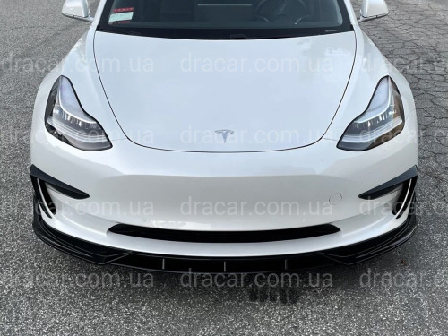 Комплект обвеса Tesla Model 3 2017- ABS пластик, цвет черный глянец артикул 7979