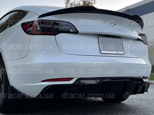 Комплект обвеса Tesla Model 3 2017- ABS пластик, цвет черный глянец артикул 7979
