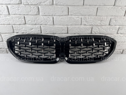 Решетка радиатора Diamond BMW 3 Series G20 G21 2019-2022 черная с хромом артикул 7980