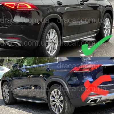 Брызговики Mercedes Benz GLE V167 2019+ С ПОДНОЖКОЙ комплект 4 шт. артикул 7728