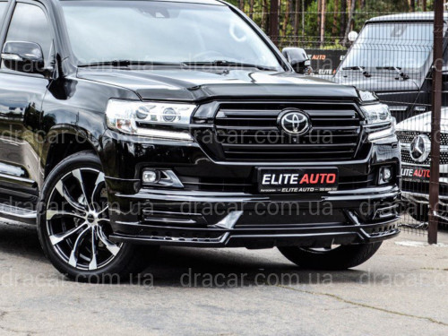 Обвес юбка переднего бампера WALD Toyota Land Cruiser 200 2016-2022 цвет черный артикул 8008
