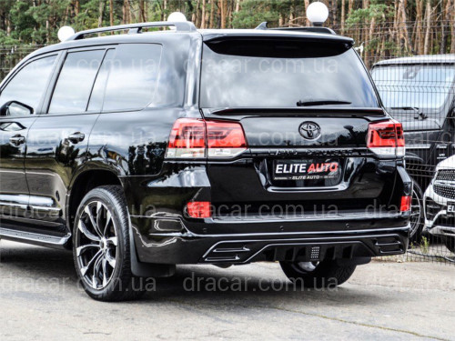 Обвес юбка заднего бампера WALD Toyota Land Cruiser 200 2016-2022 цвет черный артикул 8009