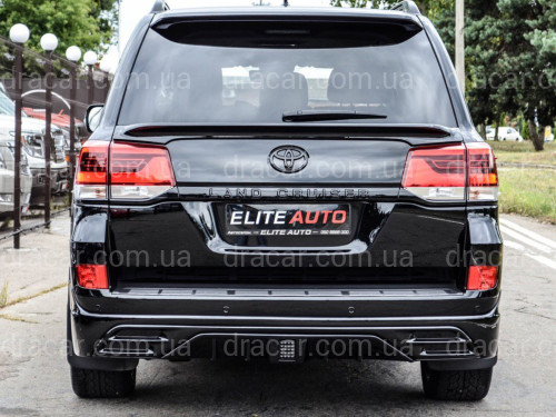 Обвес юбка заднего бампера WALD Toyota Land Cruiser 200 2016-2022 цвет черный артикул 8009
