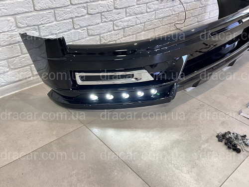 Обвес юбка переднего бампера WALD Toyota Land Cruiser 200 2016-2022 цвет черный артикул 8008