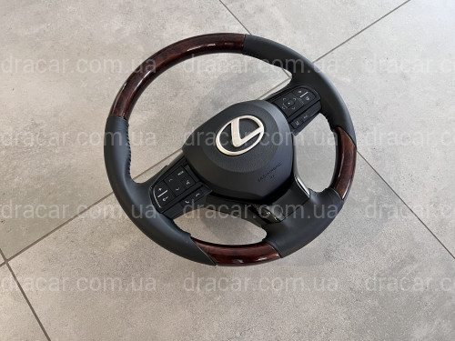 Руль в сборе черный с деревом Lexus LX 570 / GX 460 артикул 7969