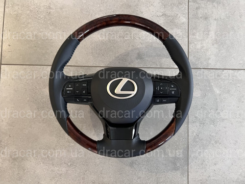 Руль в сборе черный с деревом Lexus LX 570 / GX 460 артикул 7969