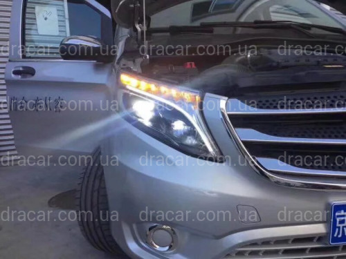 Full led фары стиль OEM Mercedes Benz W447 Vito / V-class / Metris (левая+ правая) комплектные с блоками артикул 7750