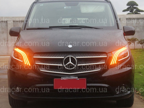 Full led фары стиль Maybach Mercedes Benz W447 Vito / V-class / Metris (левая+ правая) комплектные с блоками артикул 7751