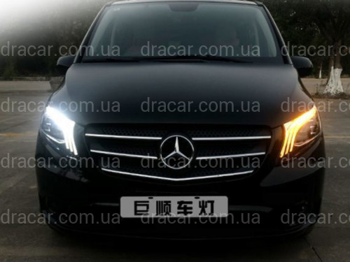 Full led фары стиль Maybach Mercedes Benz W447 Vito / V-class / Metris (левая+ правая) комплектные с блоками артикул 7751