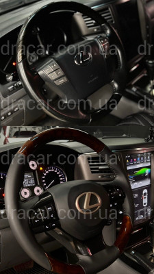 Руль в сборе черный с деревом Lexus LX 570 / GX 460 артикул 7969