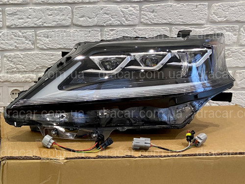 Фары Full LED 3 линзы Lexus RX 350 / 450H 2012-2015 в стиле рестайлинг 2020 артикул 7630
