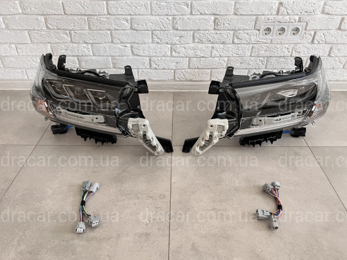 Фары FULL LED 3 линзы Toyota Land Cruiser 200 2015-2022 (левая+правая) артикул 7654