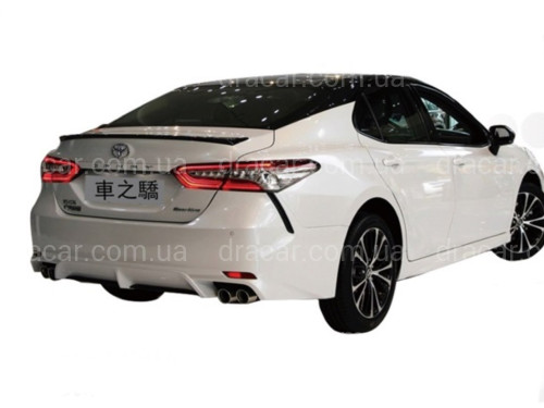 Спойлер лип багажника SE Toyota Camry 70 2018- ABS пластик, цвет черный глянец   артикул 8087