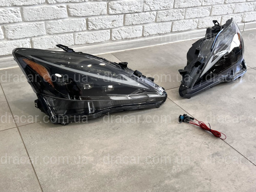 Фары Full LED 3 линзы в стиле 2021+ для Lexus IS 2005-2012 артикул 8046