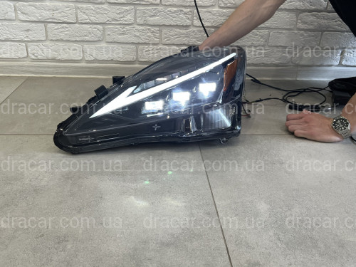 Фары Full LED 3 линзы в стиле 2021+ для Lexus IS 2005-2012 артикул 8046