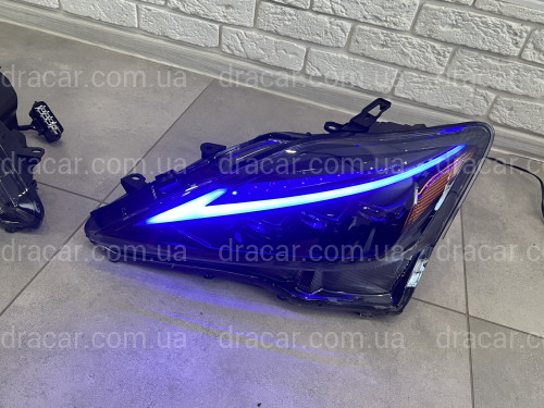 Фары Full LED 3 линзы в стиле 2021+ для Lexus IS 2005-2012 артикул 8046