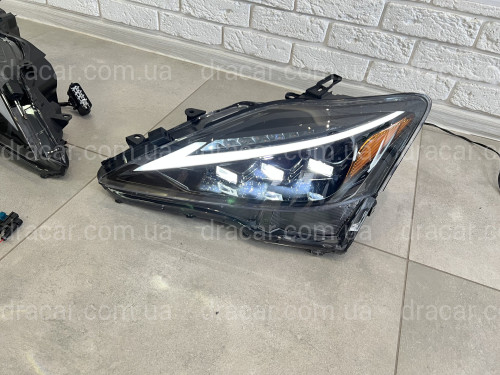 Фары Full LED 3 линзы в стиле 2021+ для Lexus IS 2005-2012 артикул 8046