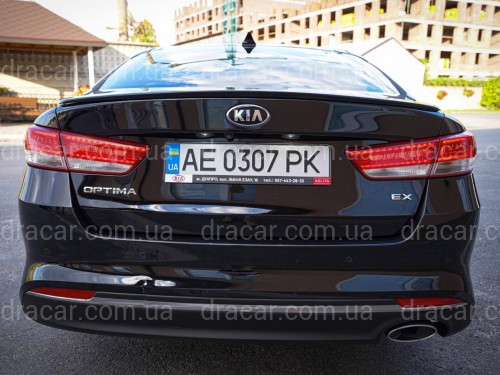 Спойлер лип Kia Optima 2016- ABS пластик, цвет черный глянец артикул 8098