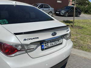 Спойлер лип Hyundai Sonata YF 2010-2015 ABS пластик, цвет черный глянец