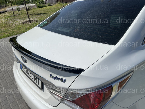 Спойлер лип Hyundai Sonata YF 2010-2015 ABS пластик, цвет черный глянец артикул 8092