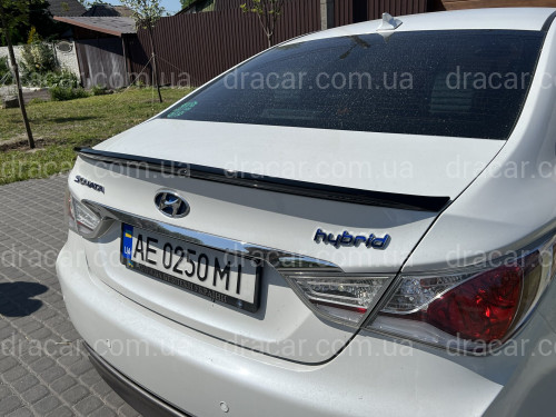 Спойлер лип Hyundai Sonata YF 2010-2015 ABS пластик, цвет черный глянец артикул 8092