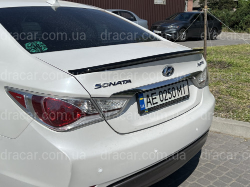 Спойлер лип Hyundai Sonata YF 2010-2015 ABS пластик, цвет черный глянец артикул 8092