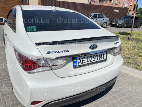 Спойлер лип Hyundai Sonata YF 2010-2015 ABS пластик, цвет черный глянец артикул 8092