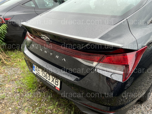 Спойлер лип Hyundai Elantra CN7 21+ ABS пластик под покраску артикул 7957