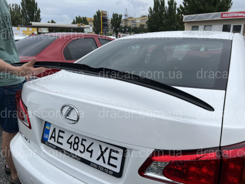 Спойлер лип багажника Lexus IS 2005-2012 ABS пластик, цвет черный глянец артикул 8084