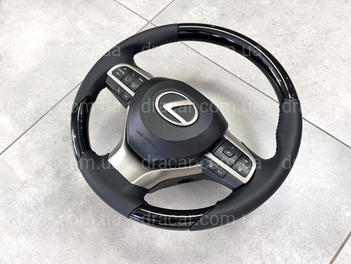 Руль в сборе черный PIANO BLACK Lexus LX 570 / GX 460 артикул 8081