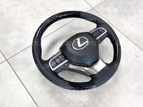 Руль в сборе черный PIANO BLACK Lexus LX 570 / GX 460 артикул 8081