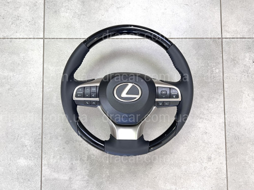 Руль в сборе черный PIANO BLACK Lexus LX 570 / GX 460 артикул 8081