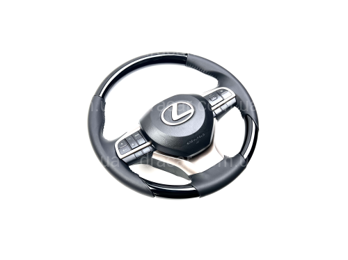 Руль в сборе черный PIANO BLACK Lexus LX 570 / GX 460 артикул 8081