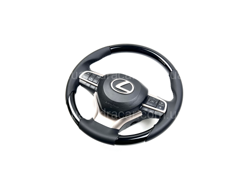 Руль в сборе черный PIANO BLACK Lexus LX 570 / GX 460 артикул 8081