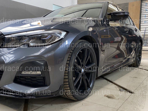 Лезвия под пороги M-Perfomance BMW 3 series G20 G21 2018-  2шт. черный глянец артикул 8112