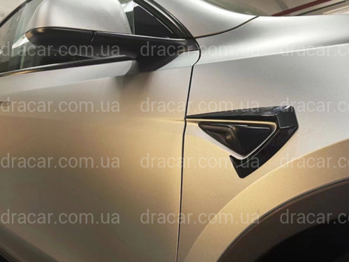 Комплект обвеса Tesla Model Y 2020- ABS пластик, цвет черный глянец артикул 8158