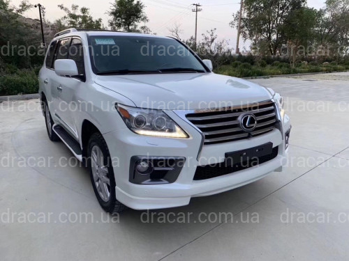 Обвес юбки бамперов F-SPORT для Lexus LX 570 рестайлинг 2012+, цвет белый артикул 8180