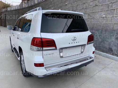 Обвес юбки бамперов F-SPORT для Lexus LX 570 рестайлинг 2012+, цвет белый артикул 8180